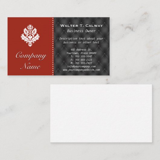  leder | Opgerolde lederen achtergrond Visitekaartje (Voorkant / Achterkant)