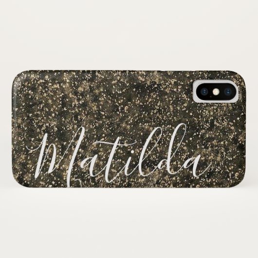 Leder Persoonlijk naamscript Case-Mate iPhone Case (Achterkant (horizontaal))