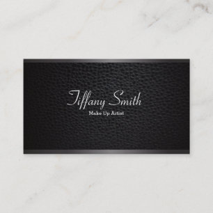 Leder/Pistool metalen sierstrip Visitekaartje