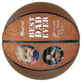 Leder print beste pap ooit 2 fotocollage basketbal (Voorkant)