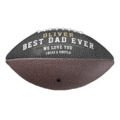 Leder print beste vader ooit foto van vader american football (Gedraaid 270)