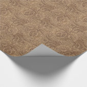 Leder Print Western getoold leder Cadeaupapier (Hoek)