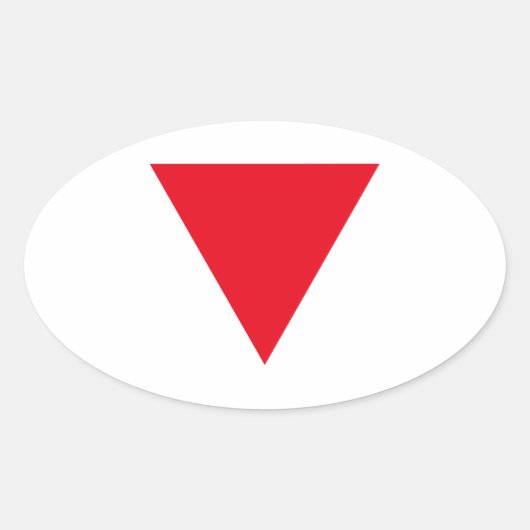 Leder Queer Pride Ovale Sticker (Voorkant)