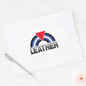 Leder Queer Pride Ovale Sticker (Envelop)