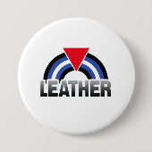 Leder Queer Pride Ronde Button 7,6 Cm (Voorkant)