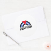 Leder Queer Pride Ronde Sticker (Envelop)