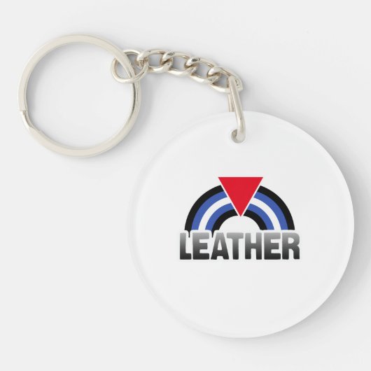 Leder Queer Pride Sleutelhanger (Voorkant)