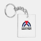 Leder Queer Pride Sleutelhanger (Voorkant Links)