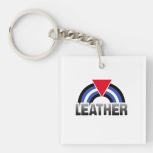 Leder Queer Pride Sleutelhanger