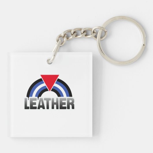 Leder Queer Pride Sleutelhanger (Achterkant)