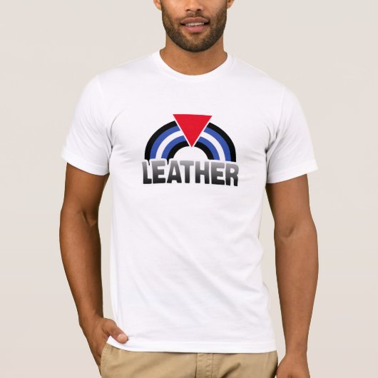 Leder Queer Pride T-shirt (Voorkant)