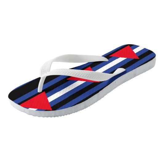 Leder Queer Pride Teenslippers (Schuin)
