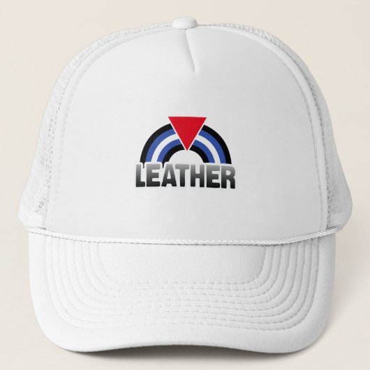 Leder Queer Pride Trucker Pet (Voorkant)