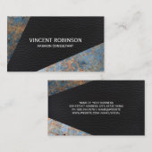 Leder | Roestig Metaal Visitekaartje (Voorkant / Achterkant)