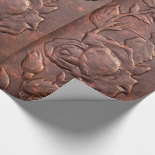  leder roos cadeaupapier (Hoek)