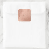 Leder Roos Gold Blush Metal Minimum Monogram Vierkante Sticker (Tas)