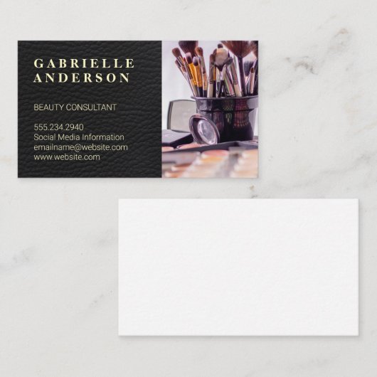 leder | Schoonheid Mode Stylist Visitekaartje (Voorkant / Achterkant)