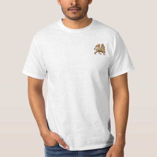 leder van de gewone witte zadelrob t-shirt (Voorkant)