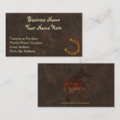 Leder van Westerne stijl met aderopgerolde foliën  Visitekaartje (Voorkant / Achterkant)