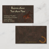 Leder van Westerne stijl met aderopgerolde foliën  Visitekaartje (Voorkant / Achterkant)