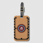 Leder van Zuidwestelijke Stijl Kijk Bagagelabel (Voorkant (verticaal))