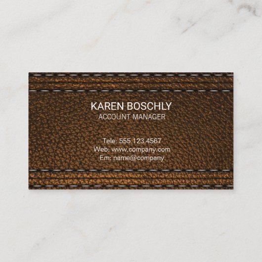 Leder Visitekaartje (Achterkant)