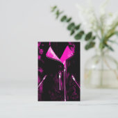 Leder visitekaartje roze (Staand voorkant)