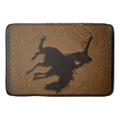 Leder Western Wilde West Rustic Land Cowboy Badmat (Voorkant)
