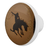 Leder Western Wilde West Rustic Land Cowboy Keramische Knop (Rechts)