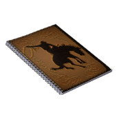 Leder Western Wilde West Rustic Land Cowboy Notitieboek (Rechterzijde)