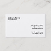 Leder / wit accent visitekaartje (Achterkant)