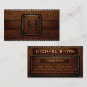 Leder ziet er bruin uit visitekaartje (Voorkant / Achterkant)