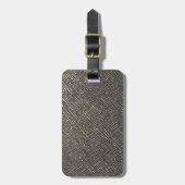 Leder ziet er grijze textuur sjabloon dij voeg tek bagagelabel (Voorkant verticaal)
