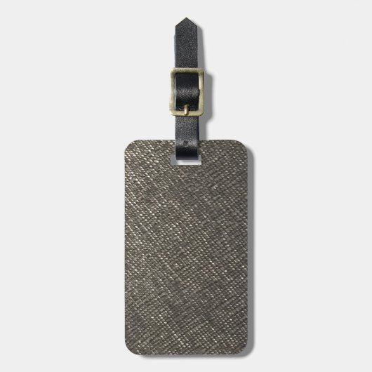 Leder ziet er grijze textuur sjabloon dij voeg tek bagagelabel (Voorkant verticaal)