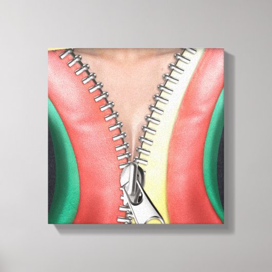 Leder ziet er uit als wandbekleding canvas afdruk (Voorkant)