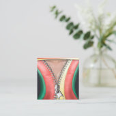 Leder ziet er vierkant visitekaartje uit (Staand voorkant)