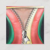 Leder ziet er vierkant visitekaartje uit (Voorkant)