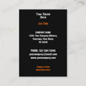 Lederblaasjas Oranje visitekaartje (Achterkant)