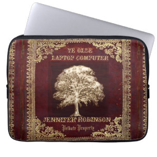  lederboek laptop sleeve