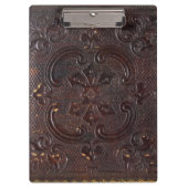 Lederboek van oude kernen klembord (Voorkant)