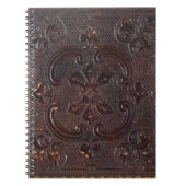 Lederboek van oude kernen notitieboek (Voorkant)