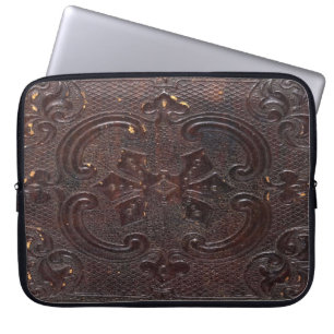 Lederboek voor valleder laptop sleeve