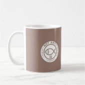 Lederbruin Niet Anti Fish mok (Links)