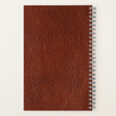 Lederen 5,5 x 8,5-inch spiral notebook notitieboek (Achterkant)
