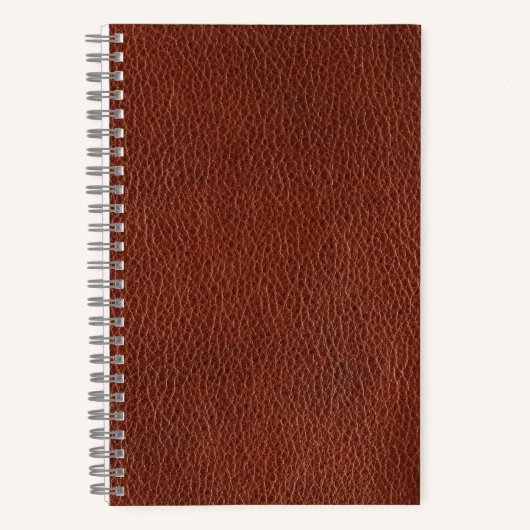 Lederen 5,5 x 8,5-inch spiral notebook notitieboek (Voorkant)