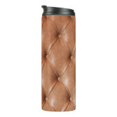 lederen achtergrond thermosbeker (Geroteerd rechts)