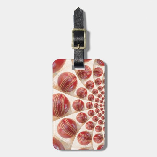 Lederen bal Rhythm Cricket Balls: Rhythmic Array Bagagelabel (Voorkant verticaal)