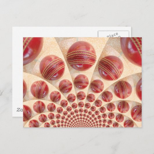 Lederen bal Rhythm Cricket Balls: Rhythmic Array Briefkaart (Voorkant / Achterkant)