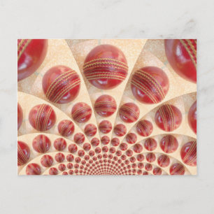 Lederen bal Rhythm Cricket Balls: Rhythmic Array Briefkaart