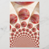 Lederen bal Rhythm Cricket Balls: Rhythmic Array Briefpapier (Voorkant)